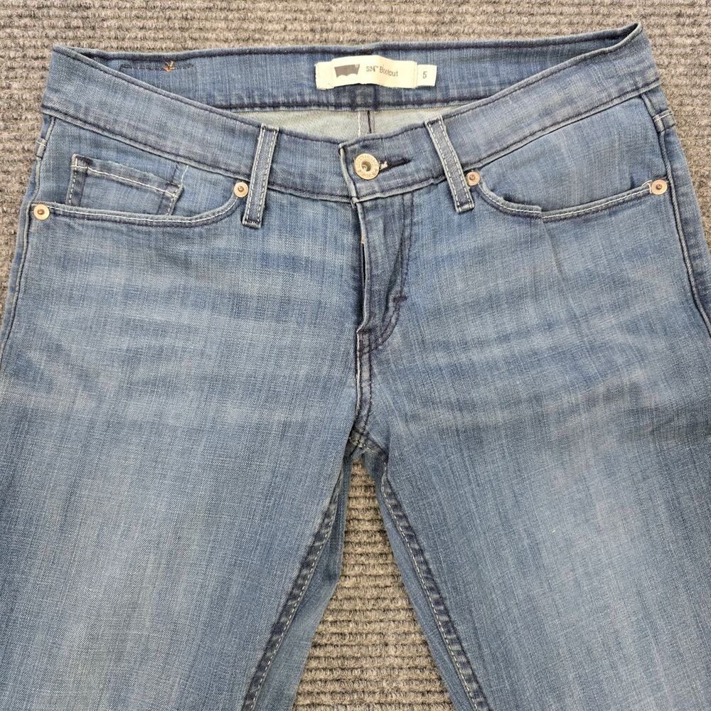 Levi's 524 Low Rise Bootcut Jeans Womens 27x32 Medium Wash Stretch - Picture 4 of 9